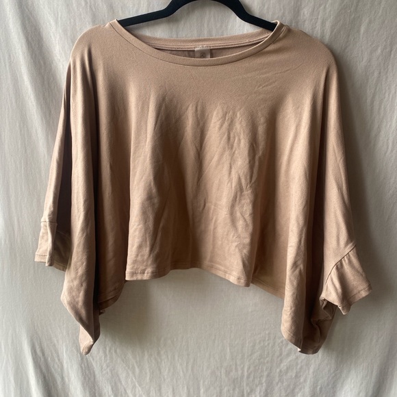 Revival Brown Cropped Oversize Boxy Tee - Picture 1 of 5